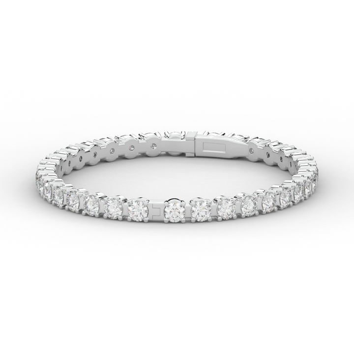 9.00CT.TW ROUND LAB DIAMOND ETERNITY BANGLE - Nazarelle