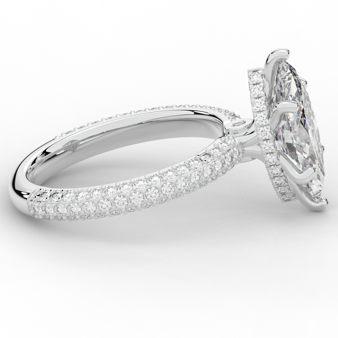 2.60CT.TW MARQUISE LAB DIAMOND ENGAGEMENT RING - Nazarelle