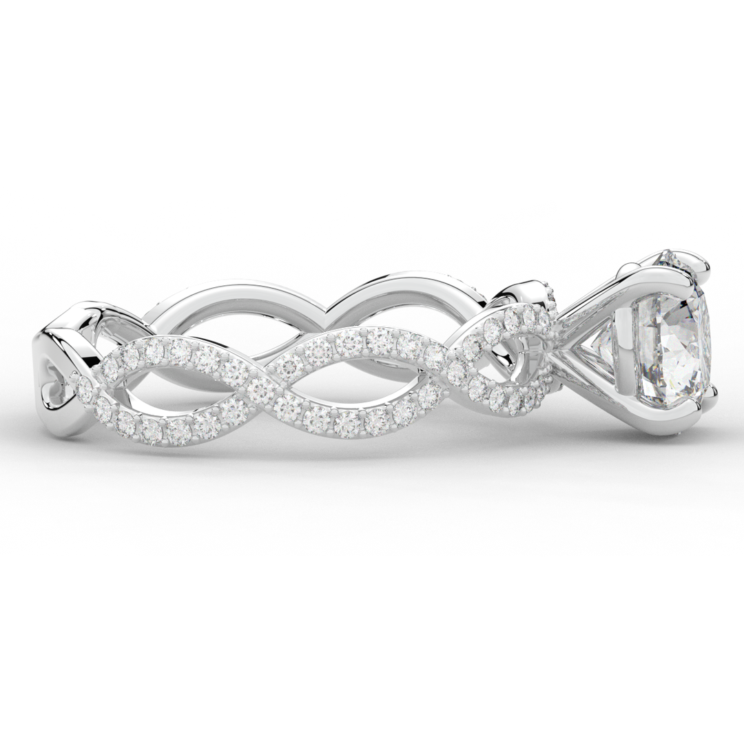 1.30CT.TW ROUND LAB DIAMOND ENGAGEMENT RING - Nazarelle