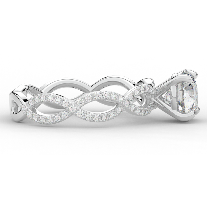 1.30CT.TW ROUND LAB DIAMOND ENGAGEMENT RING - Nazarelle