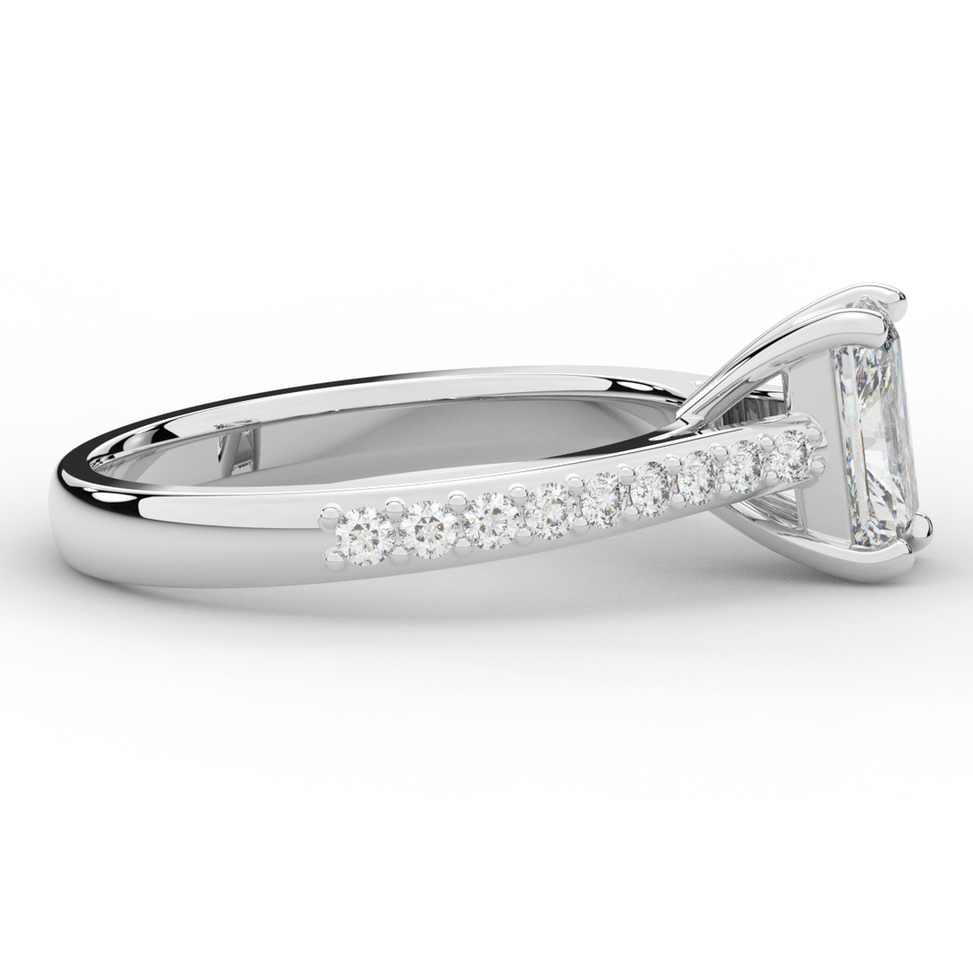 1.25CT.TW RADIANT LAB DIAMOND SOLITAIRE ENGAGEMENT RING - Nazarelle