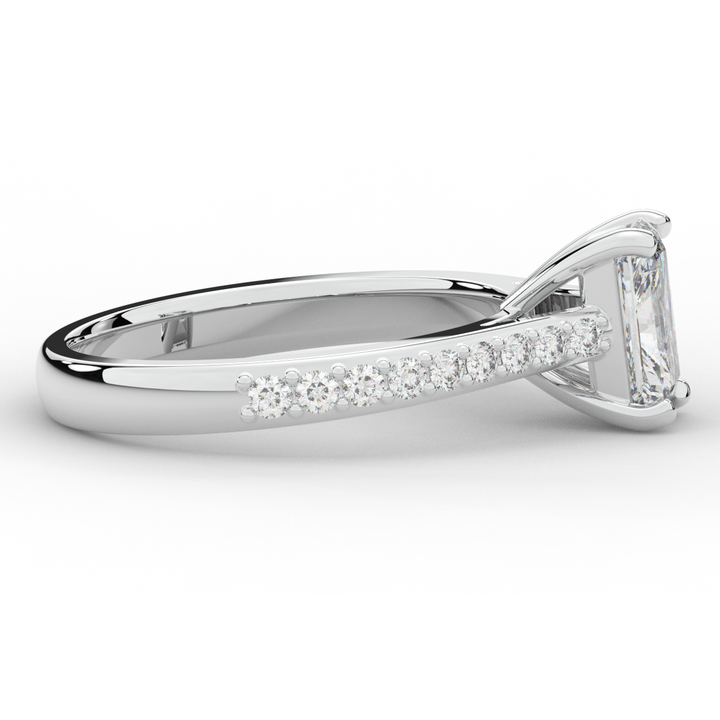 1.25CT.TW RADIANT LAB DIAMOND SOLITAIRE ENGAGEMENT RING - Nazarelle