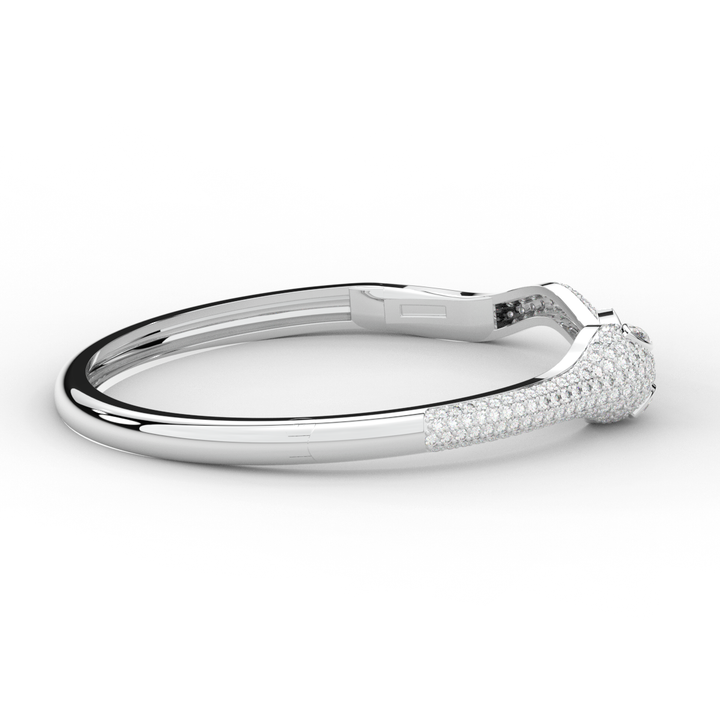 2.00CT.TW ROUND AND PEAR LAB DIAMOND SNAKE BANGLE - Nazarelle