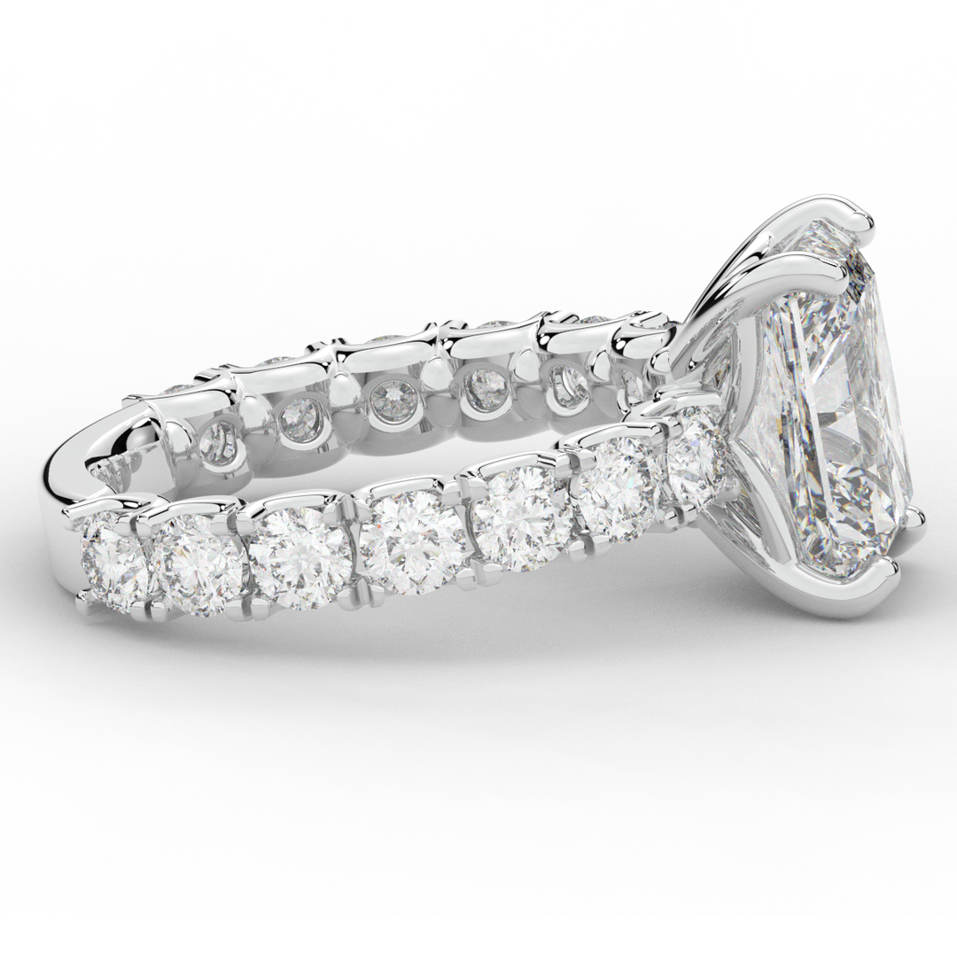 4.35CT.TW RADIANT LAB DIAMOND ENGAGEMENT RING - Nazarelle