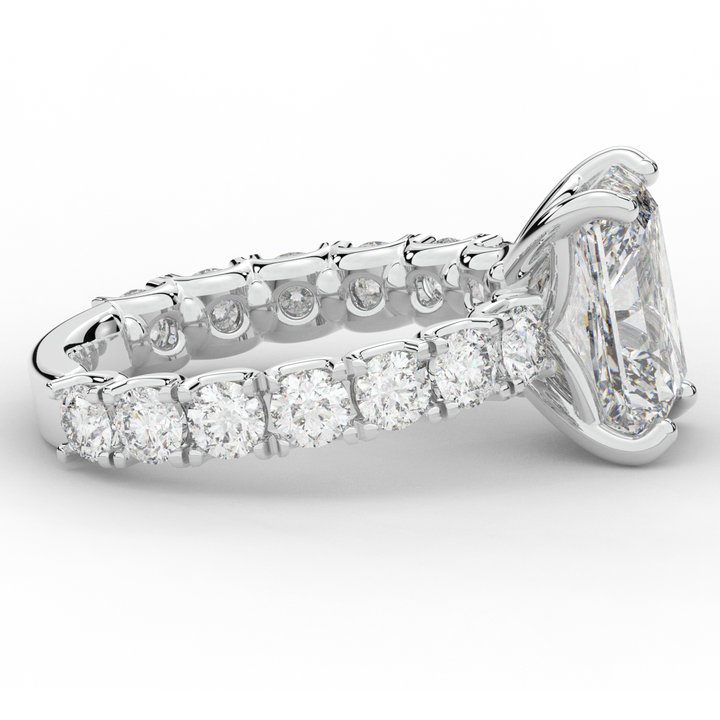 4.35CT.TW RADIANT LAB DIAMOND ENGAGEMENT RING - Nazarelle