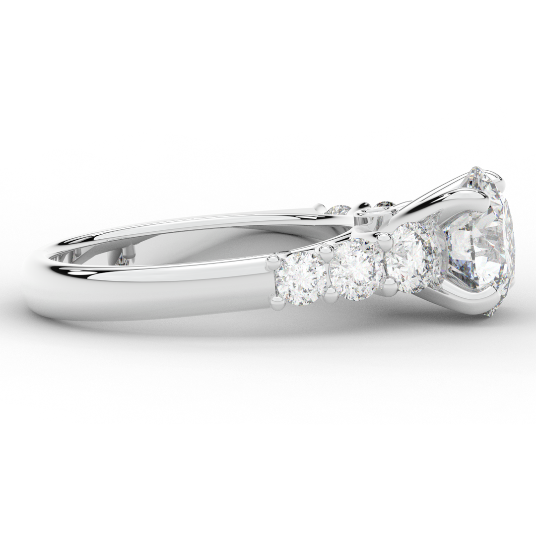 3.00CT.TW ROUND LAB DIAMOND  ENGAGEMENT RING - Nazarelle