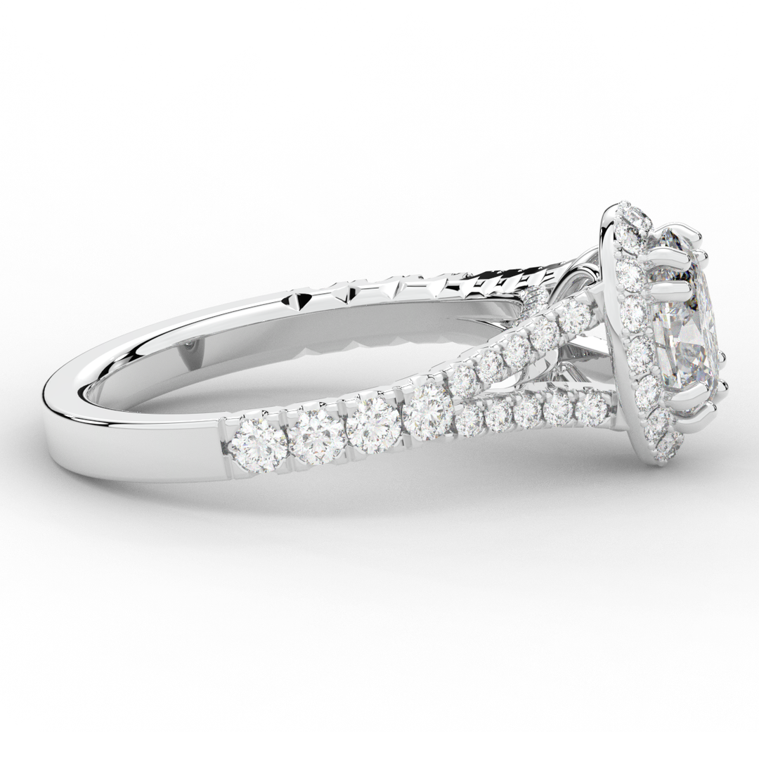 1.60CT.TW OVAL LAB DIAMOND ENGAGEMENT RING - Nazarelle