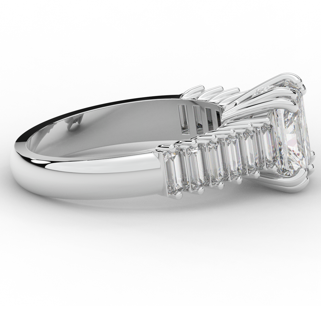 2.60CT.TW RADIANT LAB DIAMOND ENGAGEMENT RING - Nazarelle