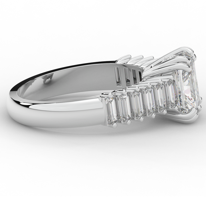 2.60CT.TW RADIANT LAB DIAMOND ENGAGEMENT RING - Nazarelle