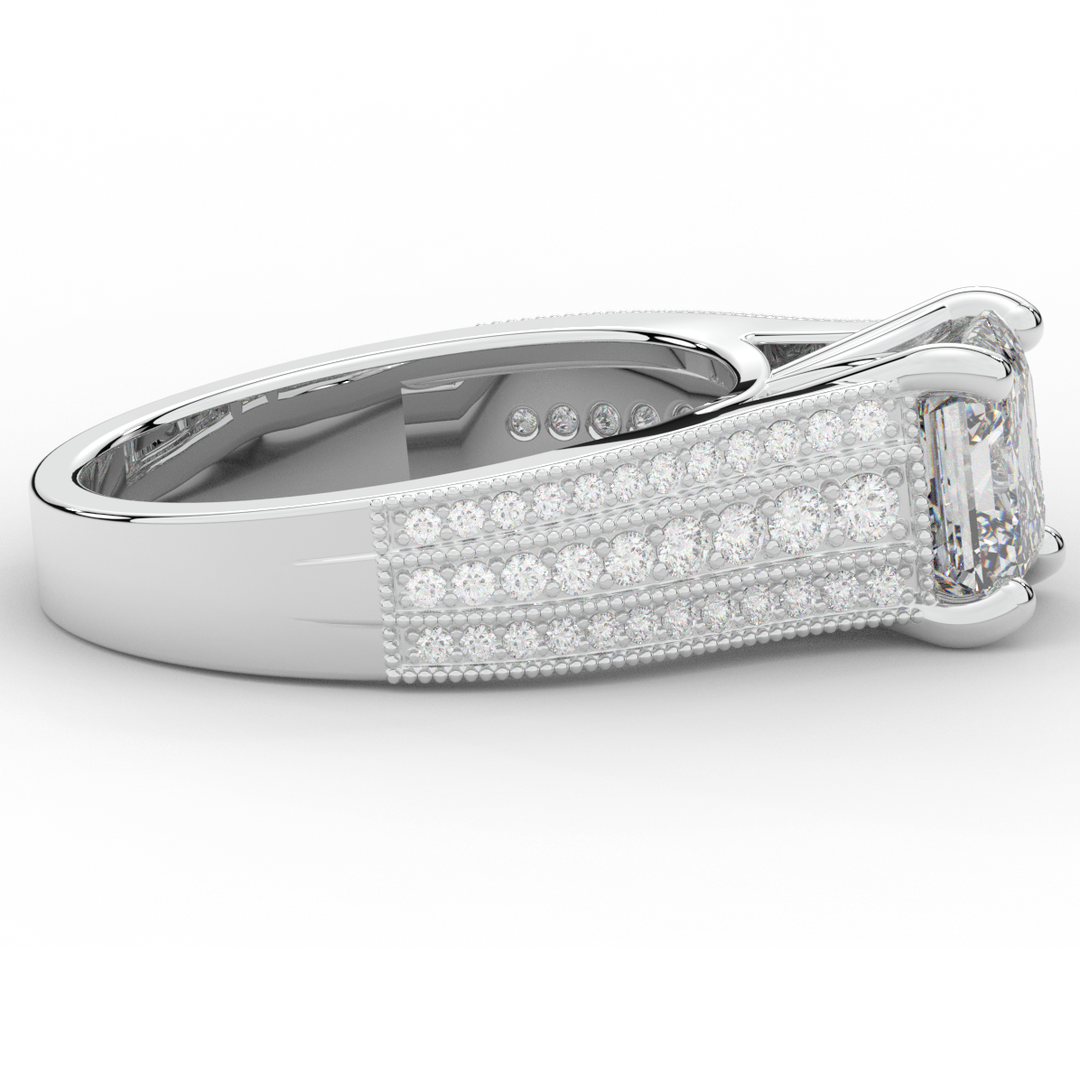3.55CT.TW ASSCHER LAB DIAMOND ENGAGEMENT RING - Nazarelle