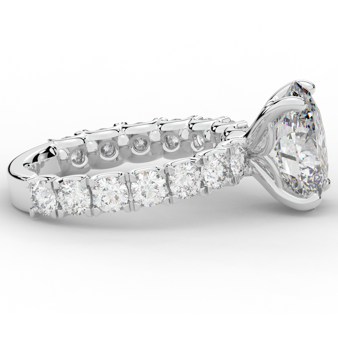4.35CT.TW OVAL LAB DIAMOND ENGAGEMENT RING - Nazarelle