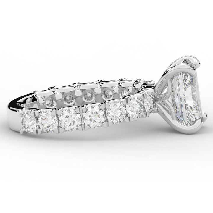 4.35CT.TW RADIANT LAB DIAMOND ENGAGEMENT RING - Nazarelle