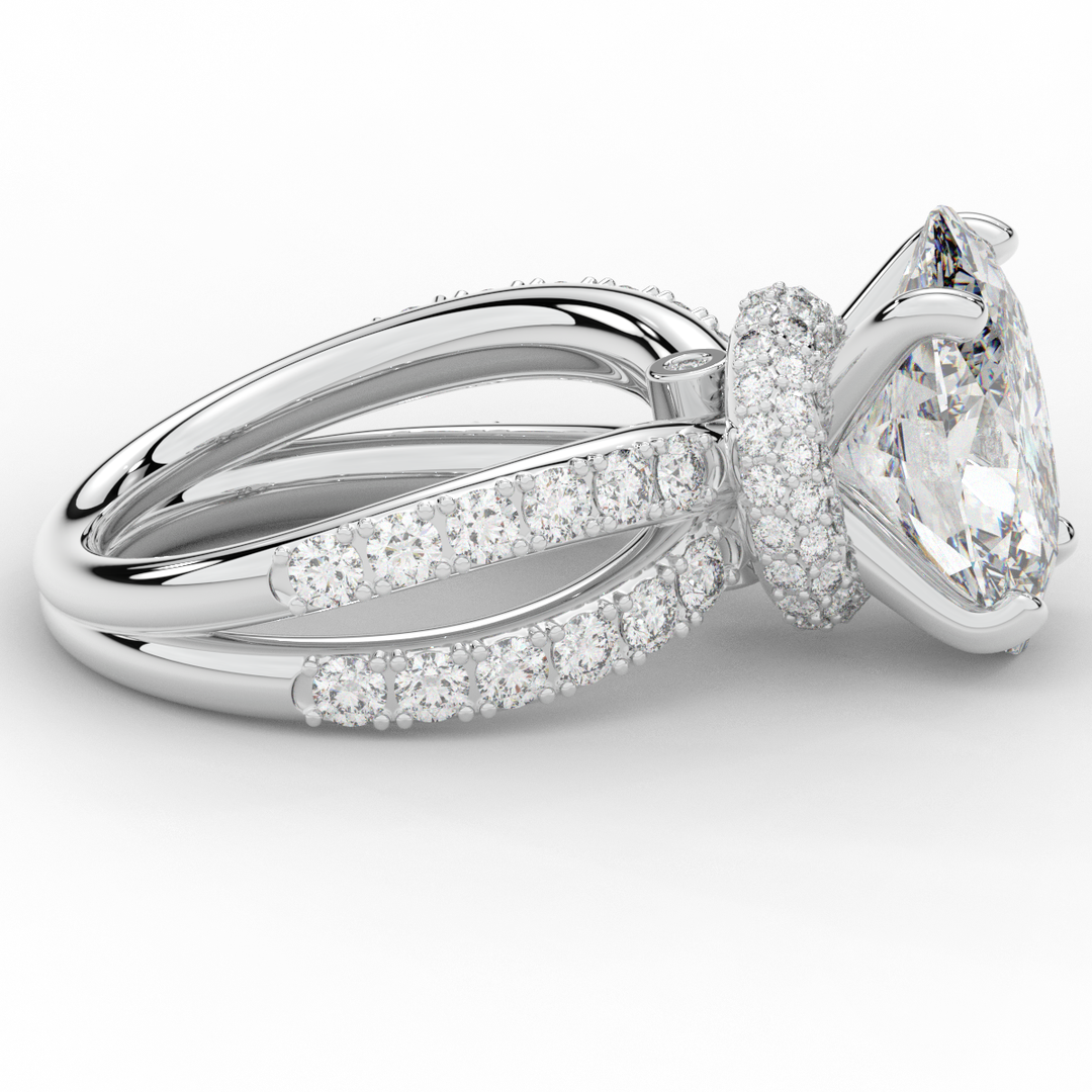 6.25CT.TW OVAL LAB DIAMOND ENGAGEMENT RING - Nazarelle
