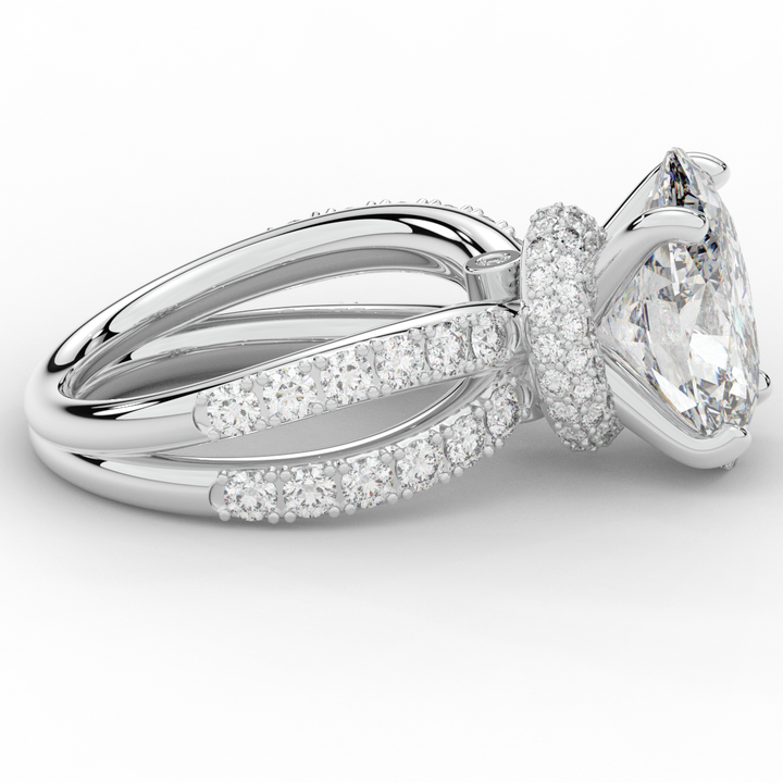 6.25CT.TW OVAL LAB DIAMOND ENGAGEMENT RING - Nazarelle