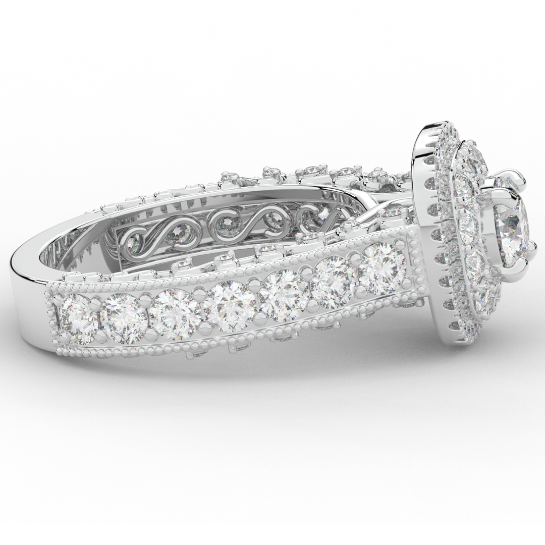 2.30CT.TW ROUND LAB DIAMOND ENGAGEMENT RING - Nazarelle
