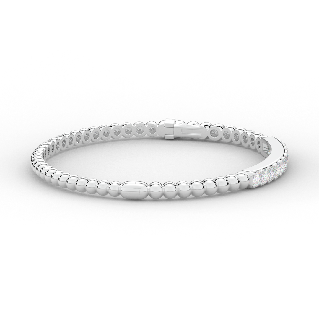 1.10CT.TW ROUND LAB DIAMOND BANGLE - Nazarelle