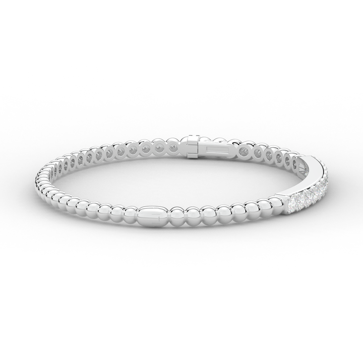 1.10CT.TW ROUND LAB DIAMOND BANGLE - Nazarelle