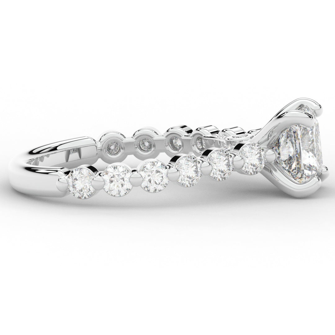 3.90CT.TW PRINCESS LAB DIAMOND ENGAGEMENT RING - Nazarelle