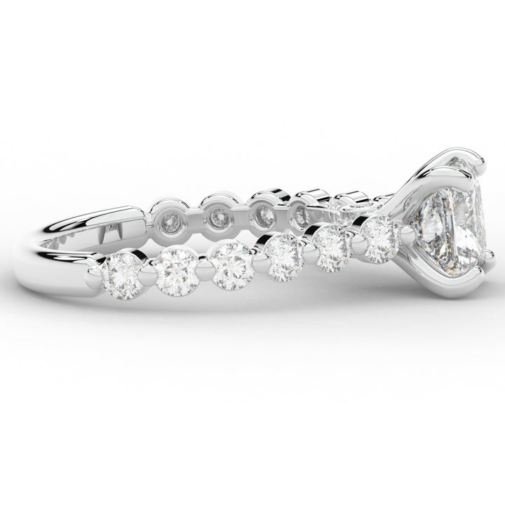 3.90CT.TW PRINCESS LAB DIAMOND ENGAGEMENT RING - Nazarelle