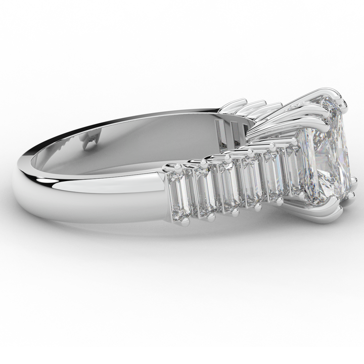 2.60CT.TW RADIANT LAB DIAMOND ENGAGEMENT RING - Nazarelle