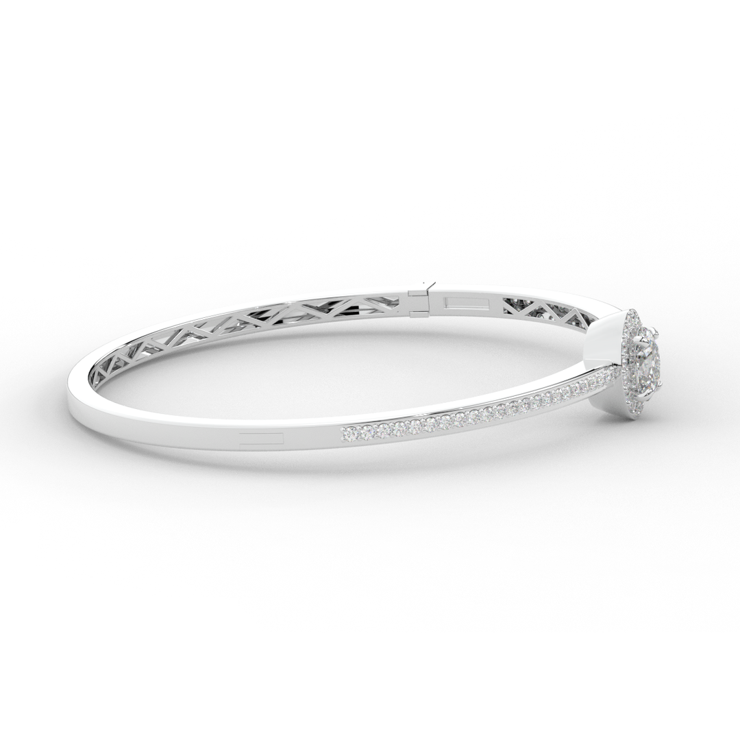 1.40CT.TW OVAL AND ROUND LAB DIAMOND BANGLE - Nazarelle