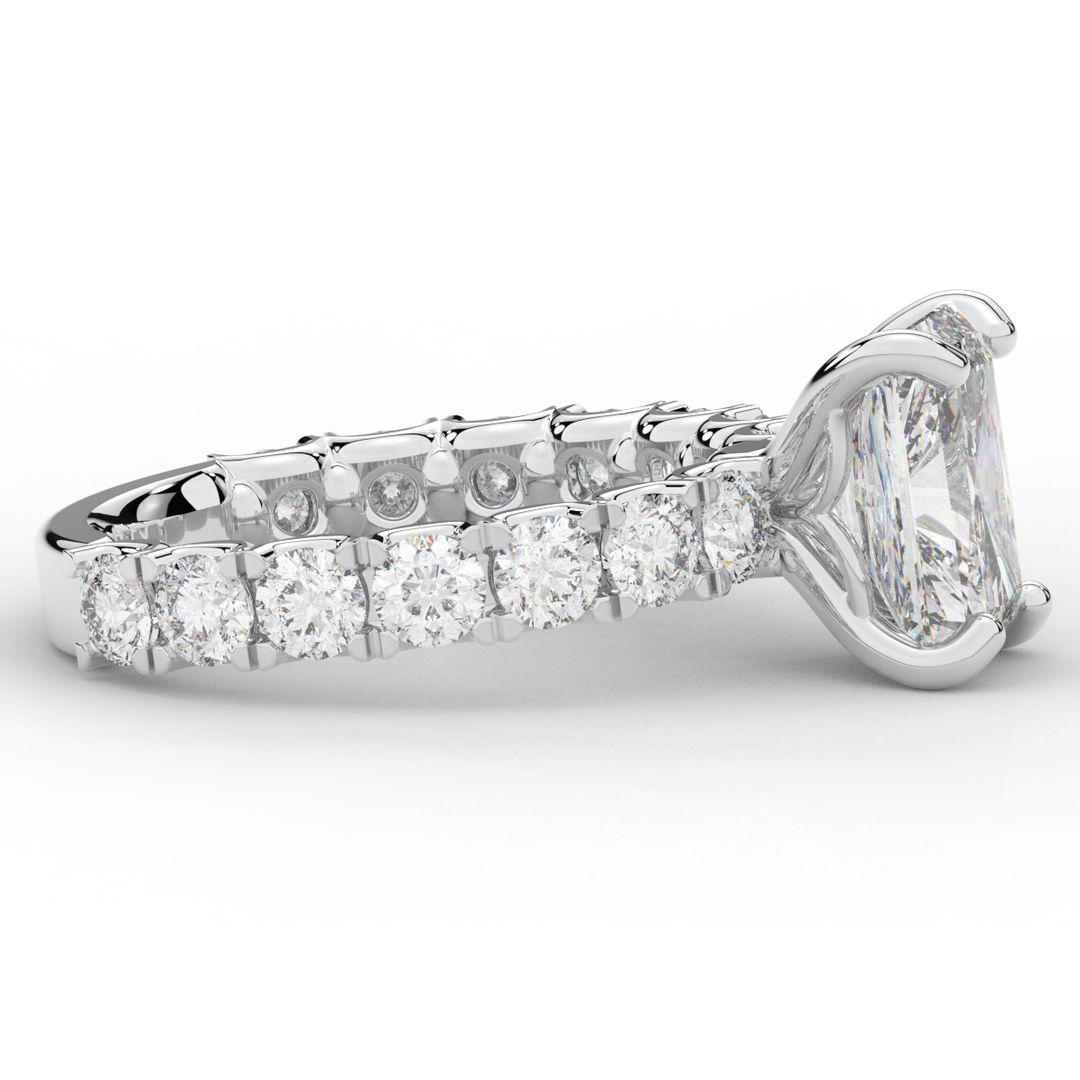4.35CT.TW RADIANT LAB DIAMOND ENGAGEMENT RING - Nazarelle