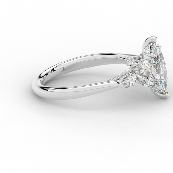 1.50CT.TW MARQUISE LAB DIAMOND ENGAGEMENT RING - Nazarelle
