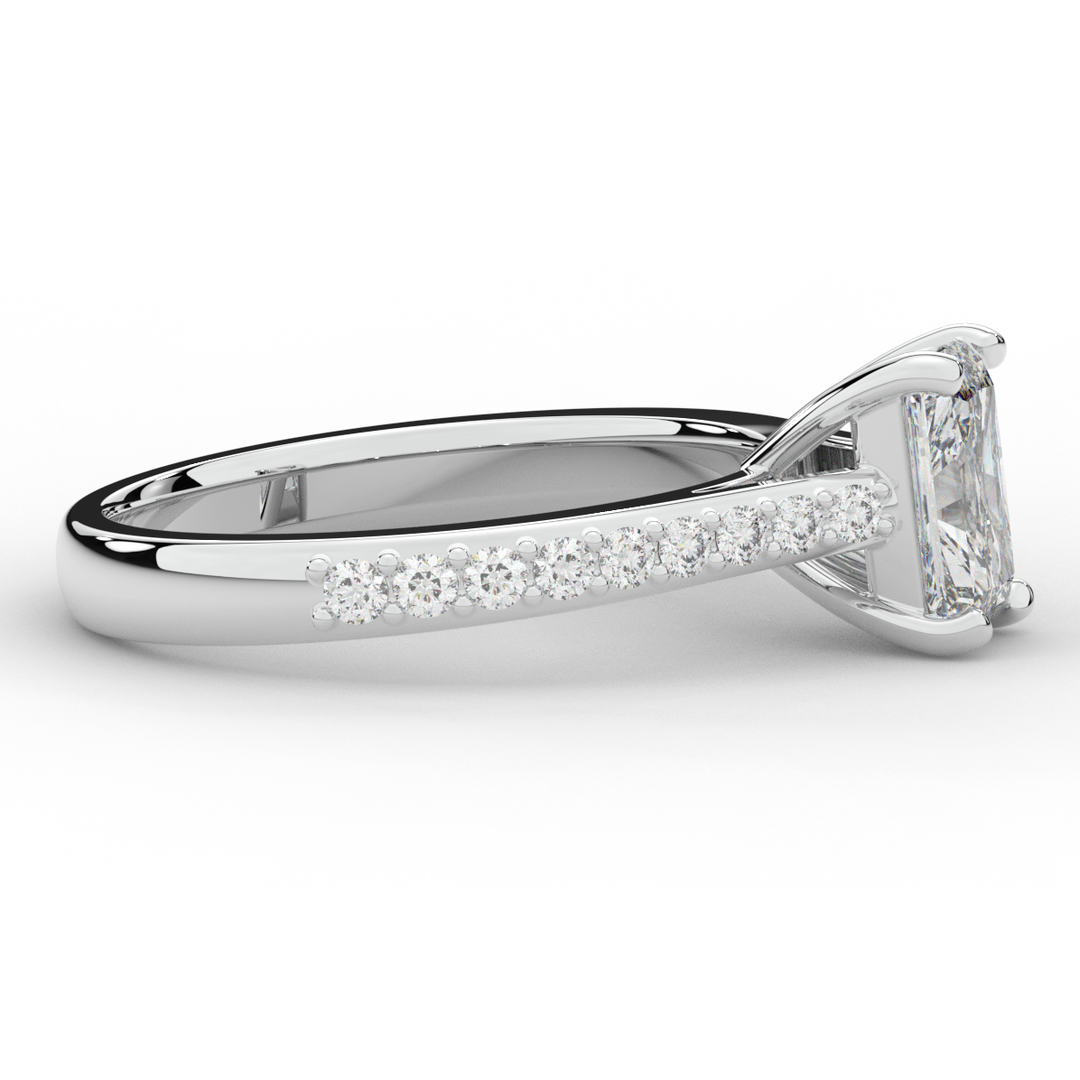 1.25CT.TW RADIANT LAB DIAMOND SOLITAIRE ENGAGEMENT RING - Nazarelle