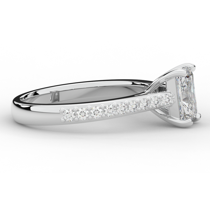 1.25CT.TW RADIANT LAB DIAMOND SOLITAIRE ENGAGEMENT RING - Nazarelle
