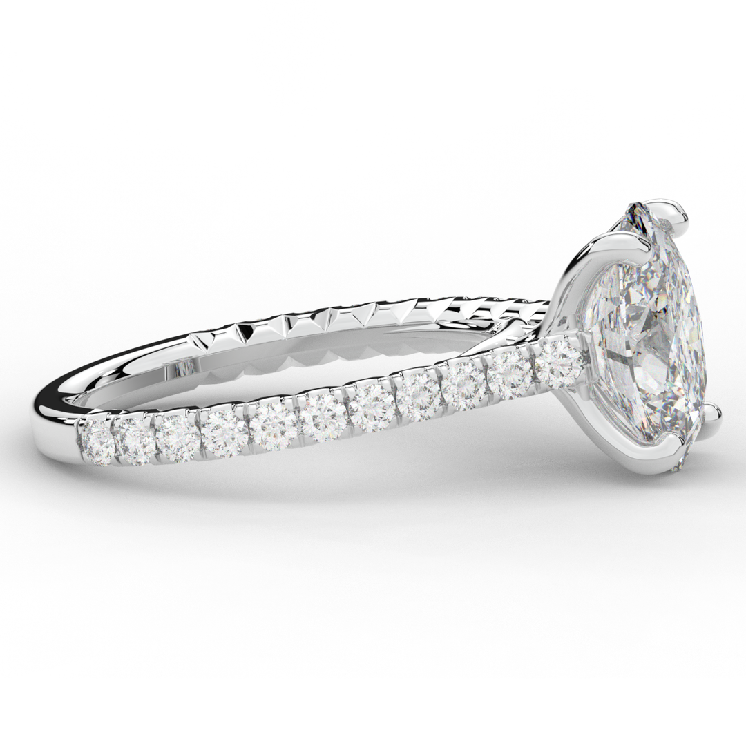 2.40CT.TW OVAL LAB DIAMOND ENGAGEMENT RING - Nazarelle