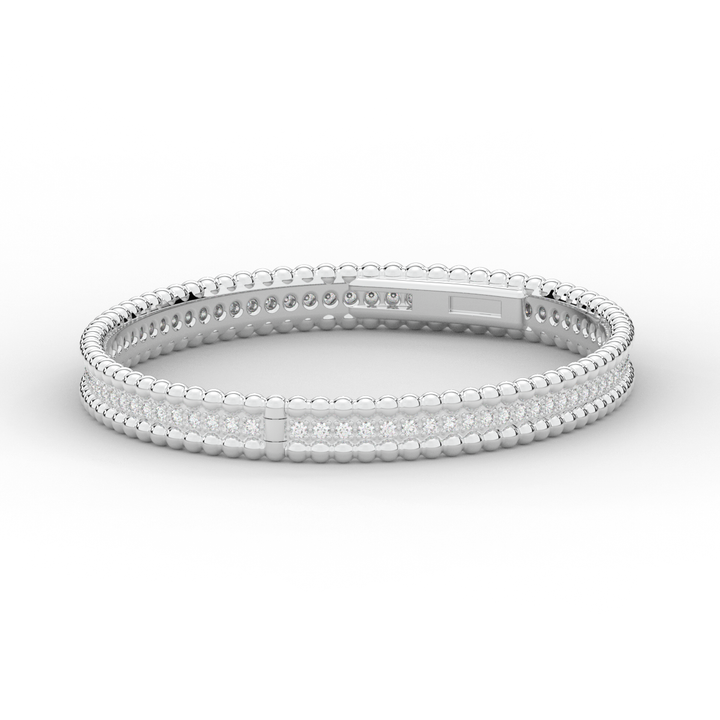 1.20CT.TW ROUND LAB DIAMOND ETERNITY BANGLE - Nazarelle