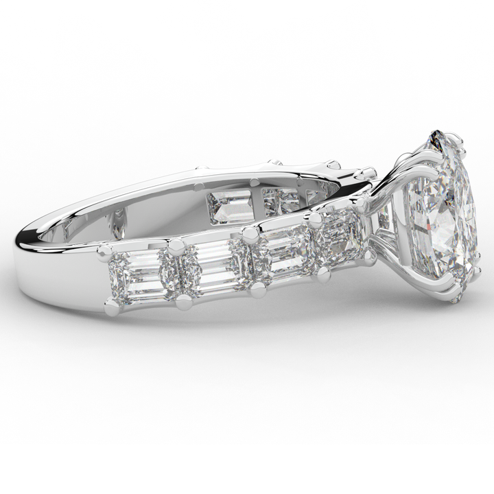 3.75CT.TW OVAL LAB DIAMOND SOLITAIRE ENGAGEMENT RING - Nazarelle