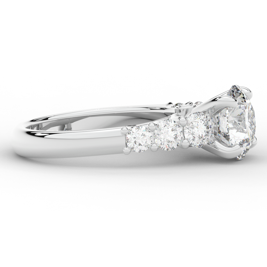 3.00CT.TW ROUND LAB DIAMOND  ENGAGEMENT RING - Nazarelle