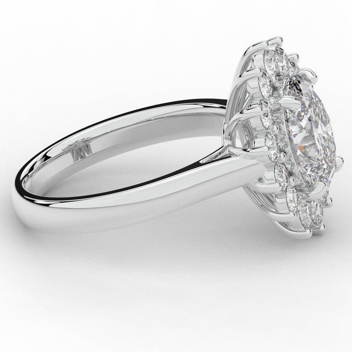 2.65CT.TW OVAL LAB DIAMOND HALO ENGAGEMENT RING - Nazarelle