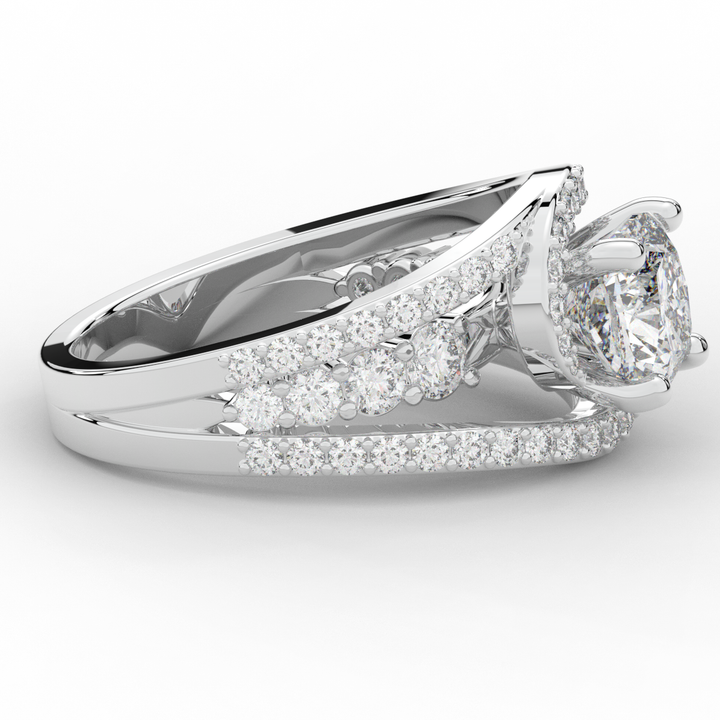 3.30CT.TW CUSHION LAB DIAMOND ENGAGEMENT RING - Nazarelle