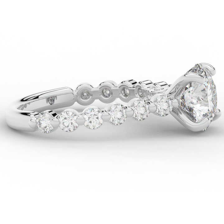 3.90CT.TW ROUND LAB DIAMOND ENGAGEMENT RING - Nazarelle