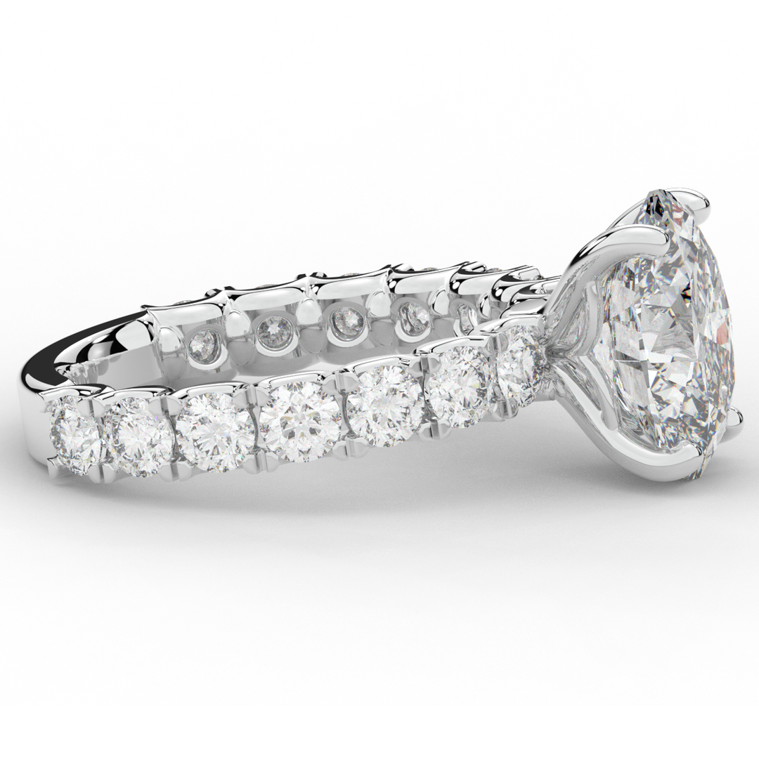 4.35CT.TW OVAL LAB DIAMOND ENGAGEMENT RING - Nazarelle