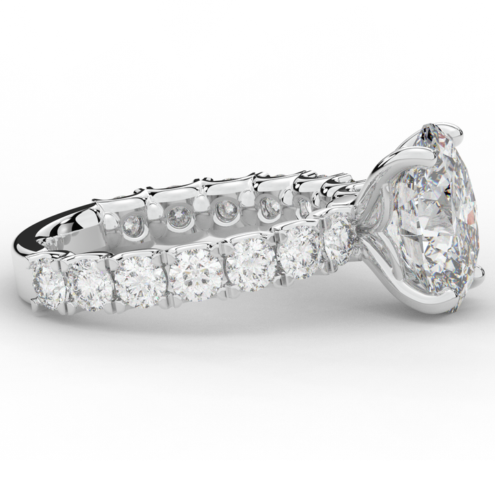4.35CT.TW OVAL LAB DIAMOND ENGAGEMENT RING - Nazarelle