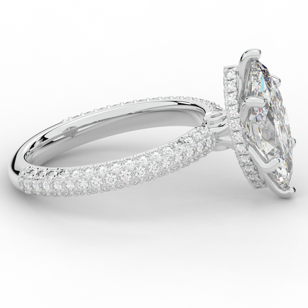 2.60CT.TW MARQUISE LAB DIAMOND ENGAGEMENT RING - Nazarelle