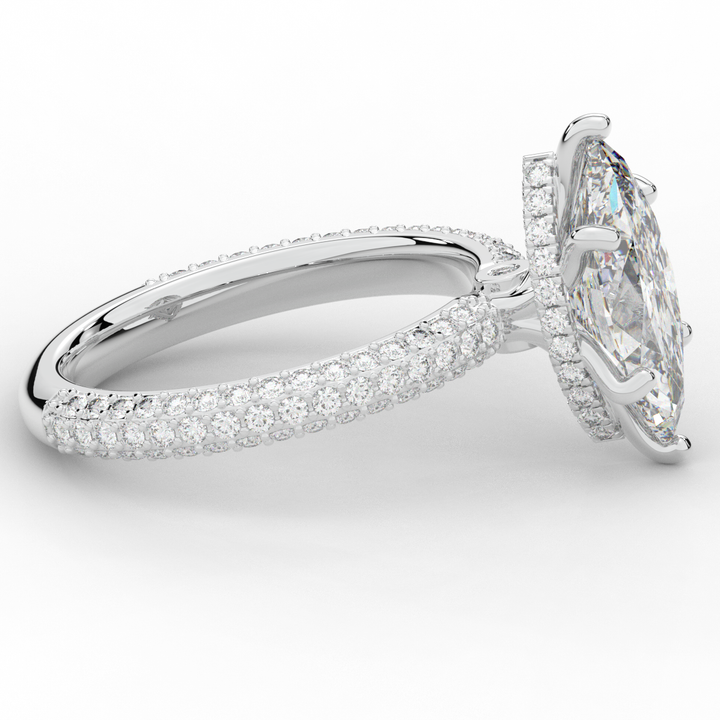 2.60CT.TW MARQUISE LAB DIAMOND ENGAGEMENT RING - Nazarelle