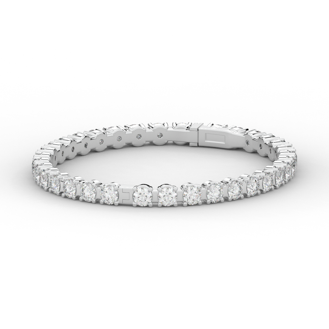 9.00CT.TW ROUND LAB DIAMOND ETERNITY BANGLE - Nazarelle