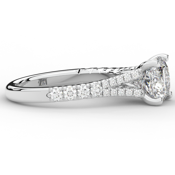 2.45CT.TW CUSHION LAB DIAMOND ENGAGEMENT RING - Nazarelle