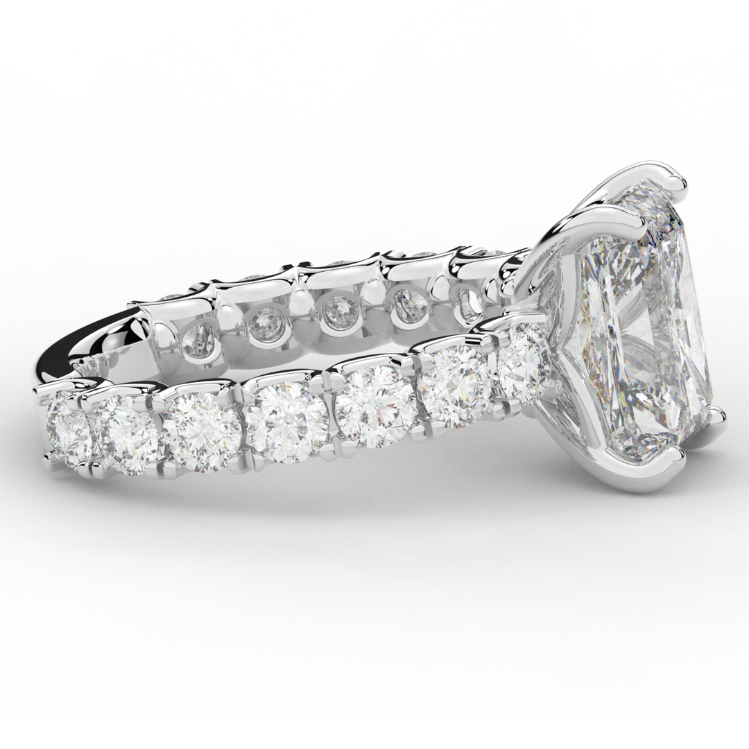 4.35CT.TW RADIANT LAB DIAMOND ENGAGEMENT RING - Nazarelle