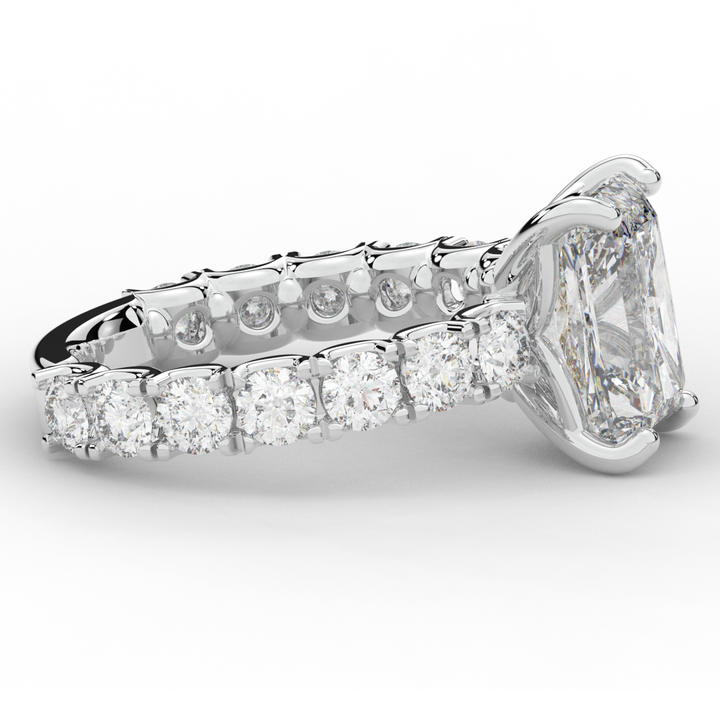 4.35CT.TW RADIANT LAB DIAMOND ENGAGEMENT RING - Nazarelle