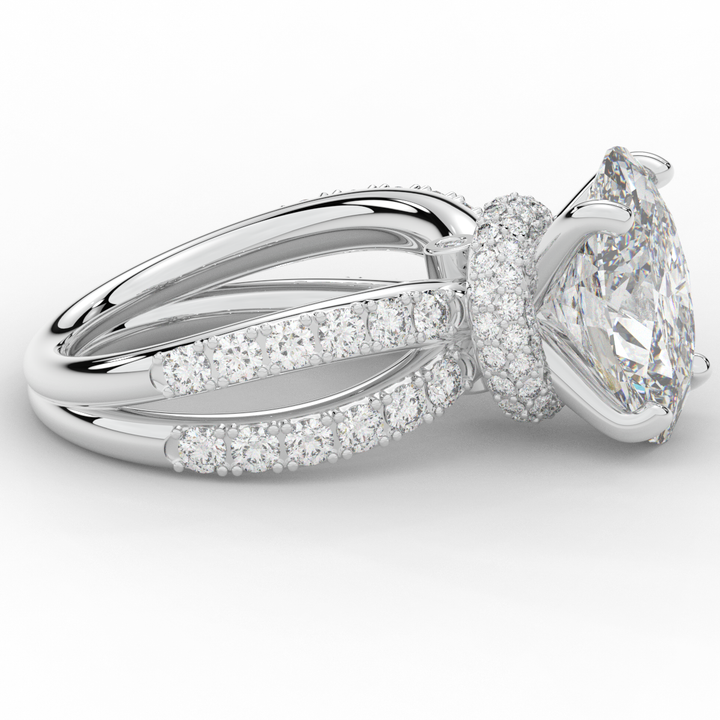 6.25CT.TW OVAL LAB DIAMOND ENGAGEMENT RING - Nazarelle
