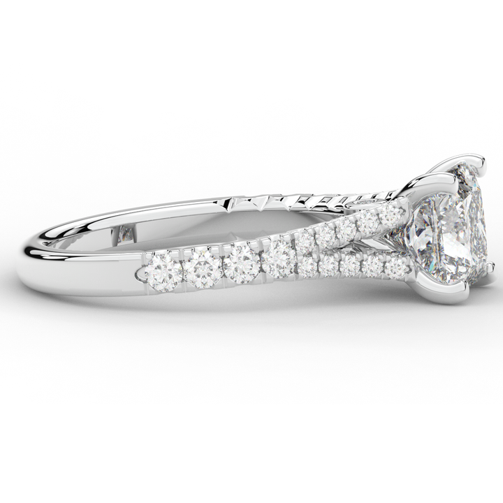 2.45CT.TW PRINCESS LAB DIAMOND ENGAGEMENT RING - Nazarelle