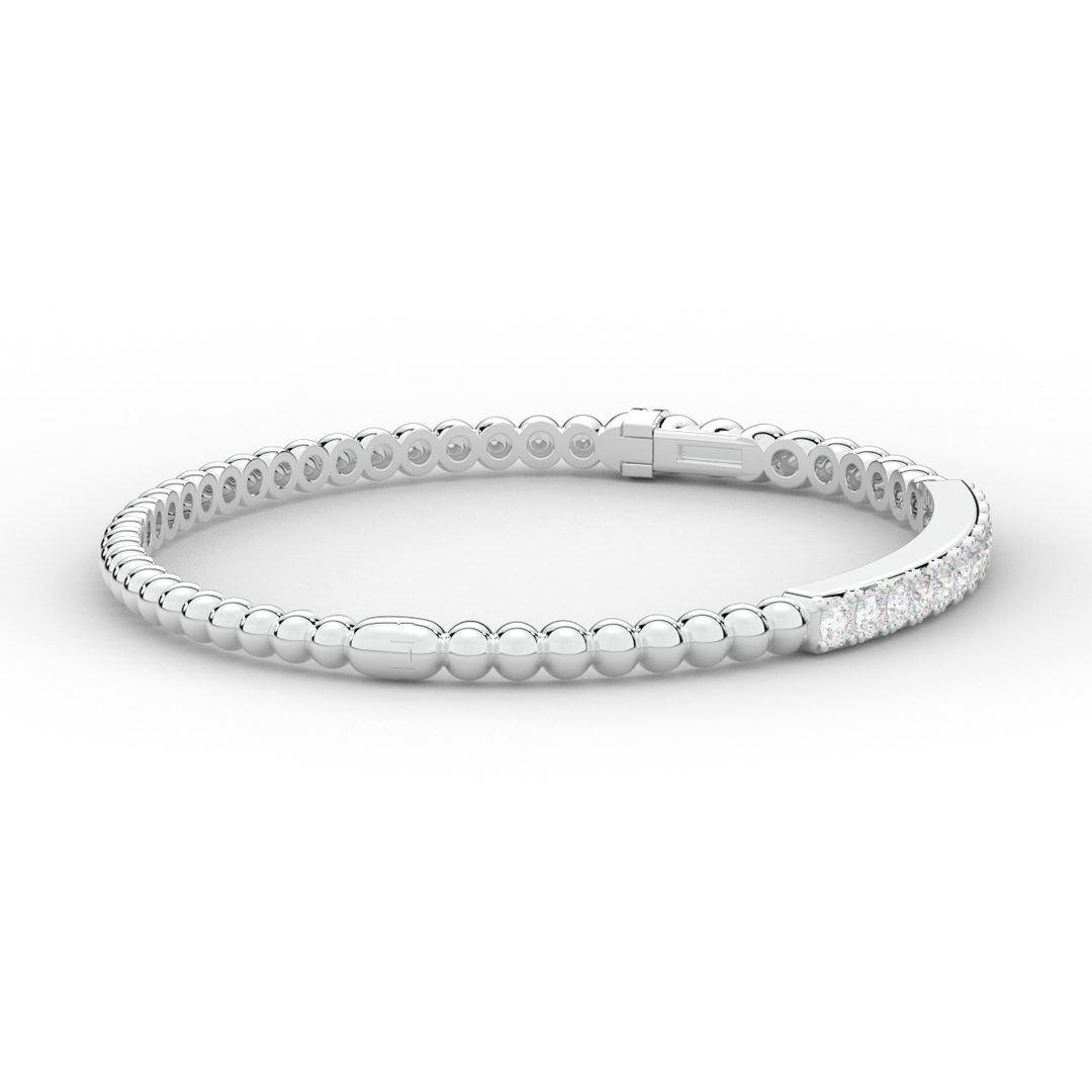 1.10CT.TW ROUND LAB DIAMOND BANGLE - Nazarelle