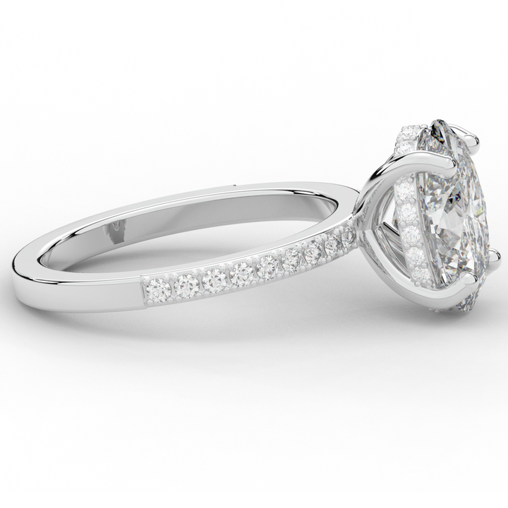 2.70CT.TW OVAL LAB DIAMOND SOLITAIRE ENGAGEMENT RING - Nazarelle