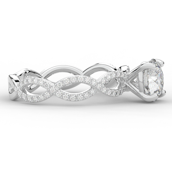 1.30CT.TW ROUND LAB DIAMOND ENGAGEMENT RING - Nazarelle