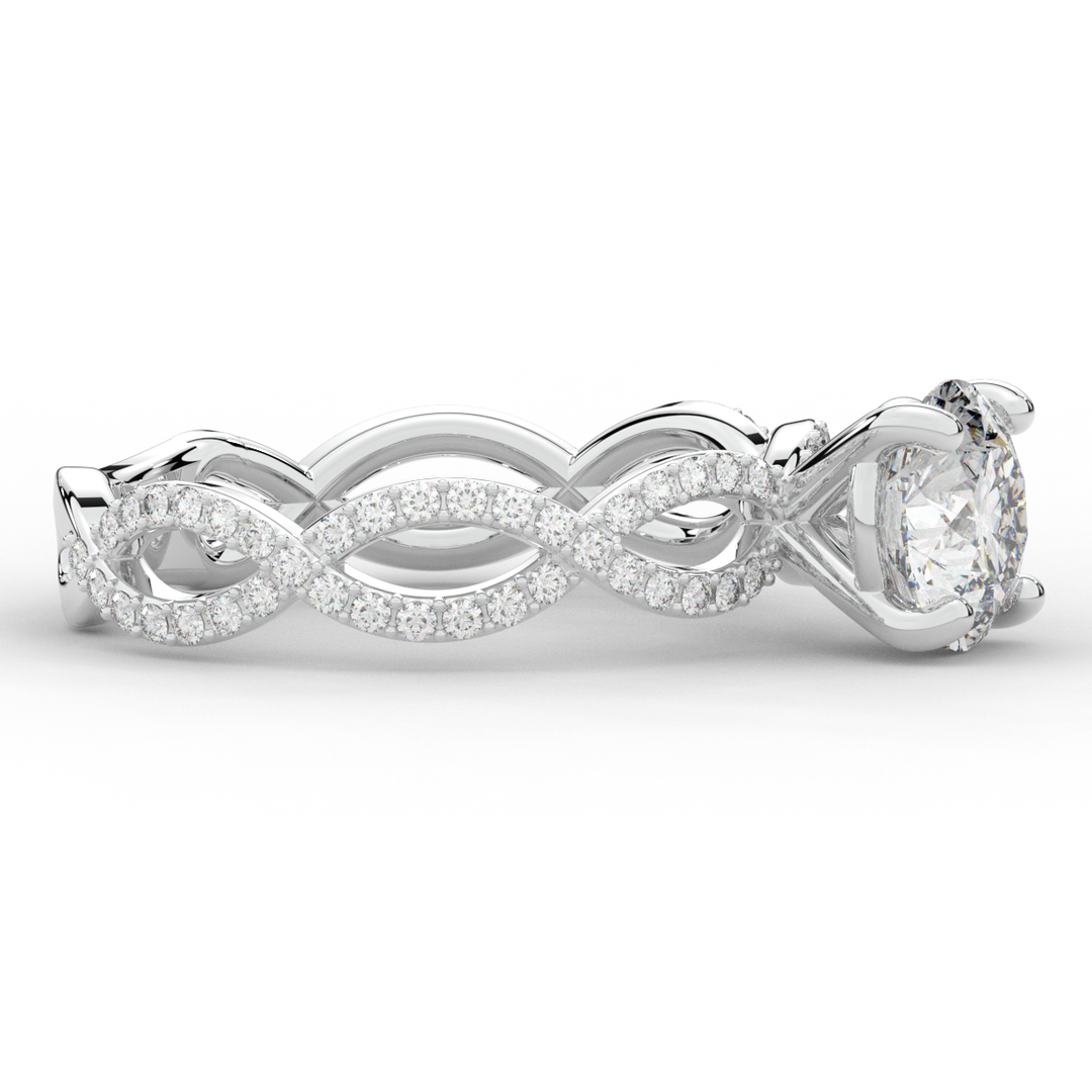 1.30CT.TW ROUND LAB DIAMOND ENGAGEMENT RING - Nazarelle